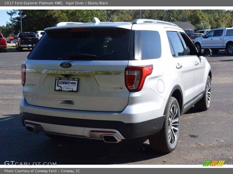 Ingot Silver / Ebony Black 2017 Ford Explorer Platinum 4WD
