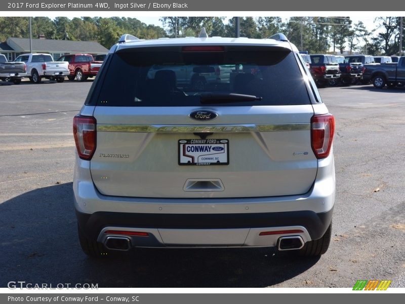 Ingot Silver / Ebony Black 2017 Ford Explorer Platinum 4WD