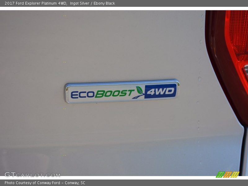 Ingot Silver / Ebony Black 2017 Ford Explorer Platinum 4WD