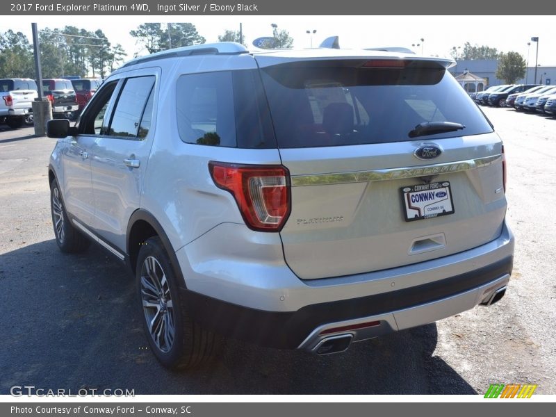 Ingot Silver / Ebony Black 2017 Ford Explorer Platinum 4WD