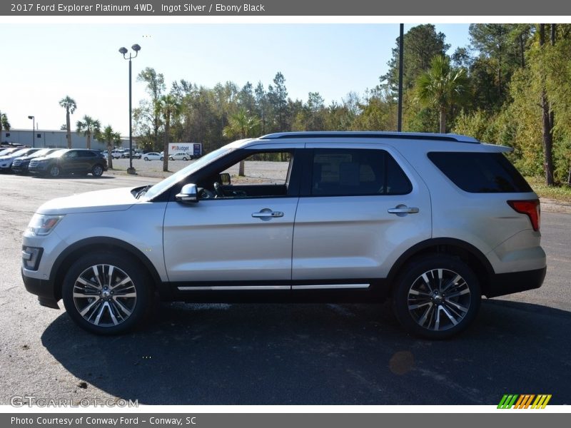Ingot Silver / Ebony Black 2017 Ford Explorer Platinum 4WD