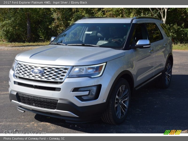 Ingot Silver / Ebony Black 2017 Ford Explorer Platinum 4WD