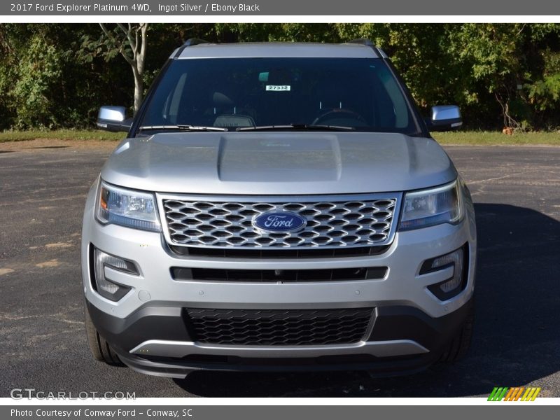 Ingot Silver / Ebony Black 2017 Ford Explorer Platinum 4WD
