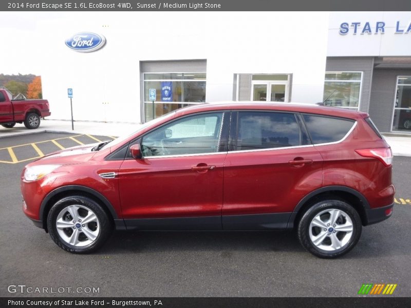 Sunset / Medium Light Stone 2014 Ford Escape SE 1.6L EcoBoost 4WD