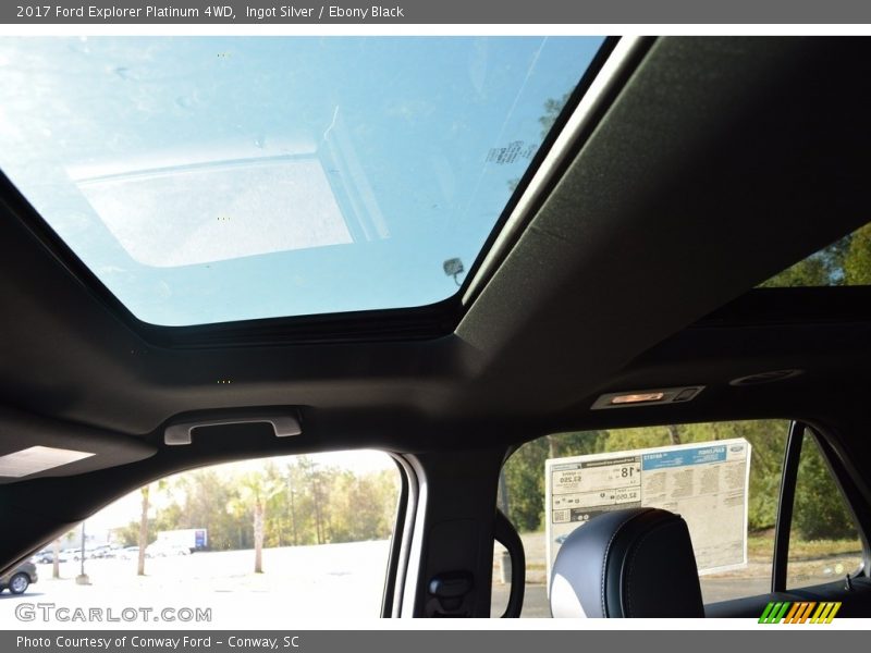 Ingot Silver / Ebony Black 2017 Ford Explorer Platinum 4WD