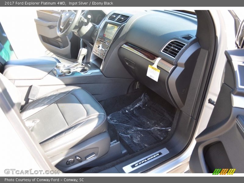 Ingot Silver / Ebony Black 2017 Ford Explorer Platinum 4WD