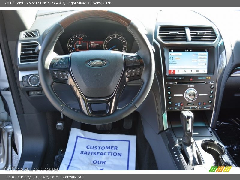 Ingot Silver / Ebony Black 2017 Ford Explorer Platinum 4WD