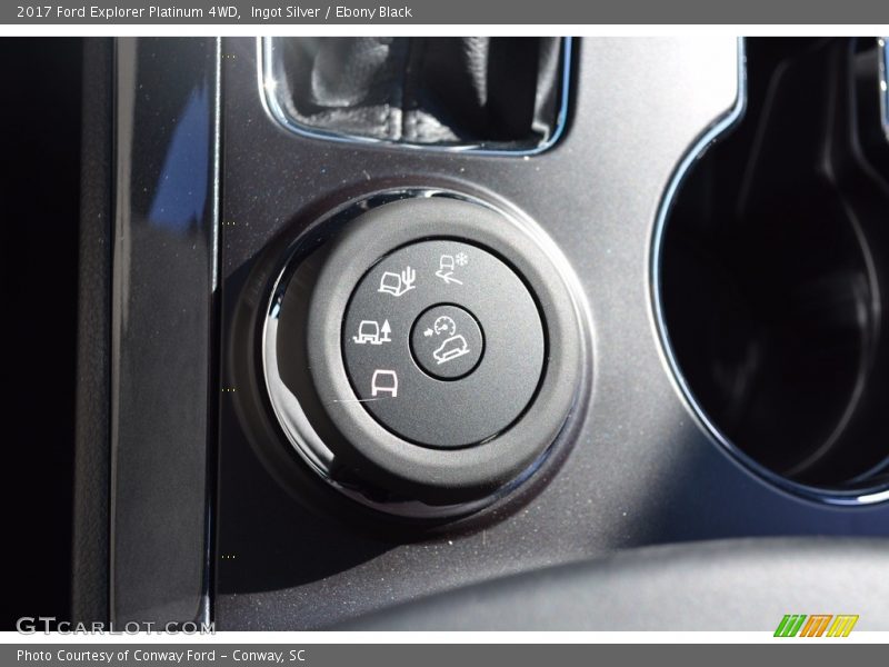 Ingot Silver / Ebony Black 2017 Ford Explorer Platinum 4WD