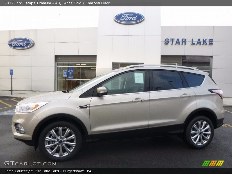 White Gold / Charcoal Black 2017 Ford Escape Titanium 4WD