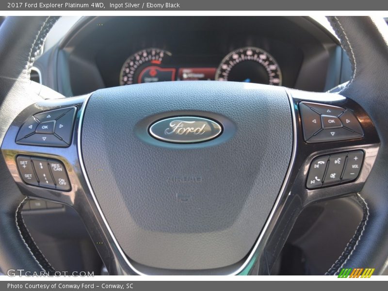 Ingot Silver / Ebony Black 2017 Ford Explorer Platinum 4WD