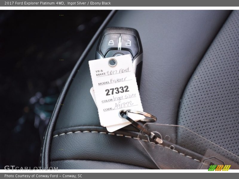 Ingot Silver / Ebony Black 2017 Ford Explorer Platinum 4WD