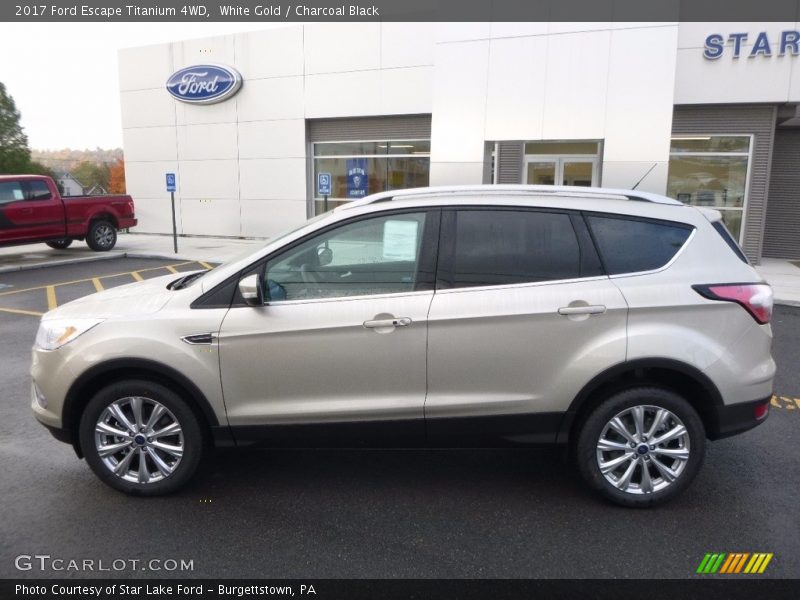 White Gold / Charcoal Black 2017 Ford Escape Titanium 4WD
