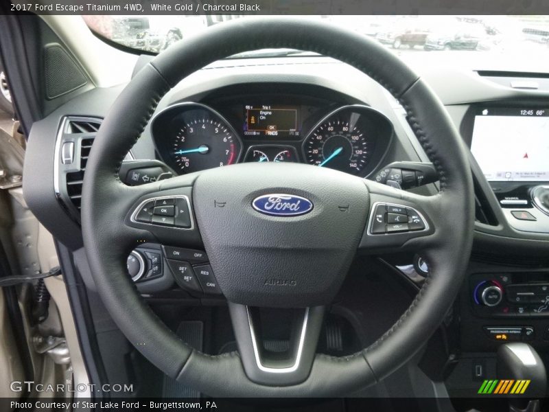 White Gold / Charcoal Black 2017 Ford Escape Titanium 4WD