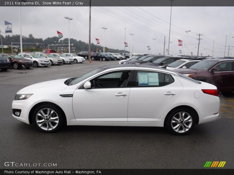 Snow White Pearl / Gray 2011 Kia Optima EX