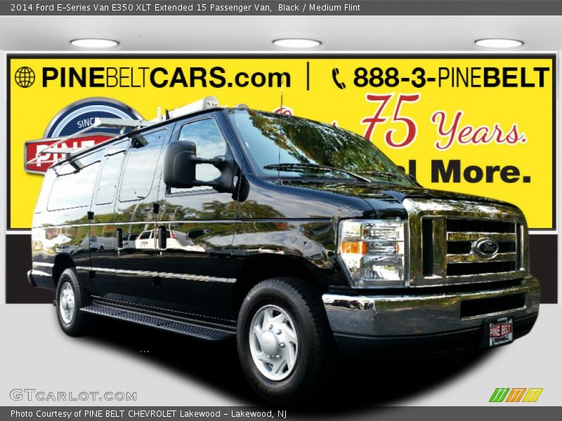 Black / Medium Flint 2014 Ford E-Series Van E350 XLT Extended 15 Passenger Van