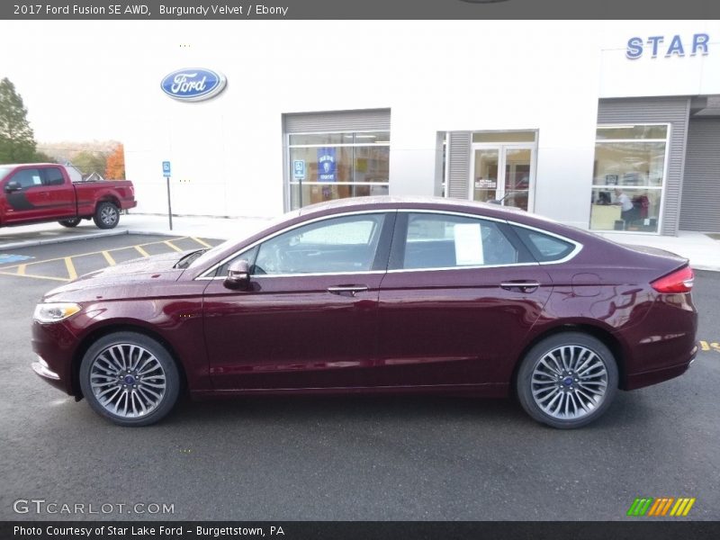 Burgundy Velvet / Ebony 2017 Ford Fusion SE AWD