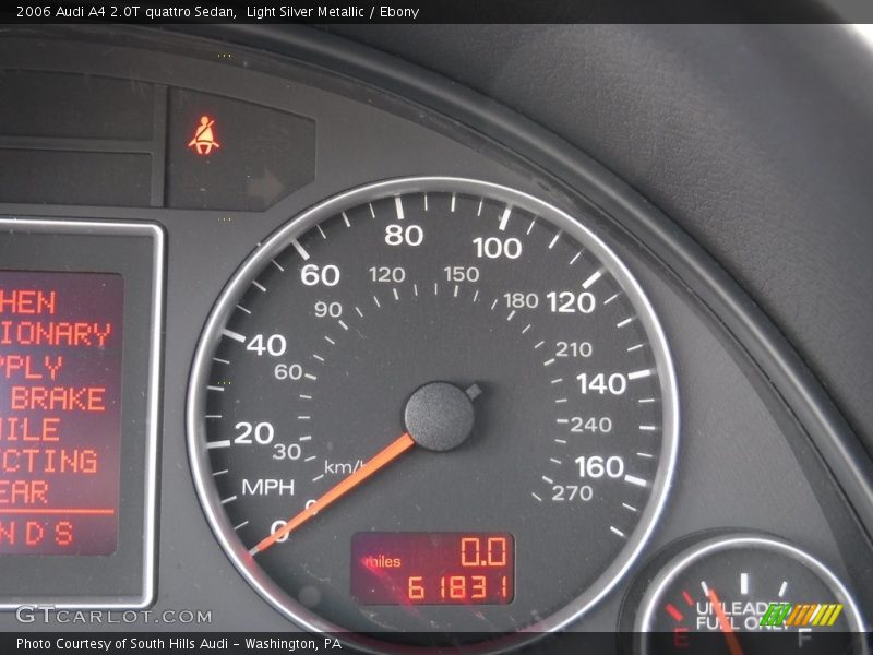 Light Silver Metallic / Ebony 2006 Audi A4 2.0T quattro Sedan