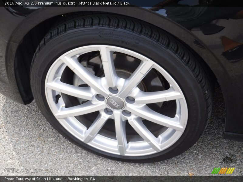 Mythos Black Metallic / Black 2016 Audi A3 2.0 Premium Plus quattro