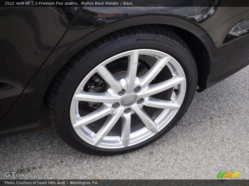 Mythos Black Metallic / Black 2016 Audi A3 2.0 Premium Plus quattro