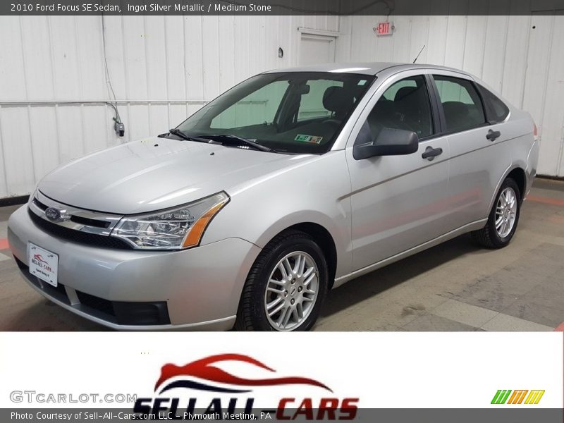 Ingot Silver Metallic / Medium Stone 2010 Ford Focus SE Sedan