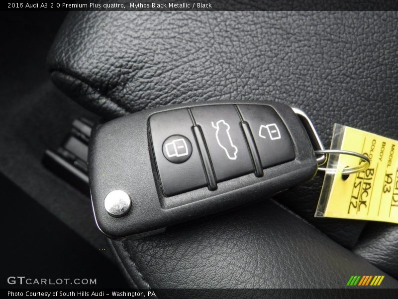 Mythos Black Metallic / Black 2016 Audi A3 2.0 Premium Plus quattro