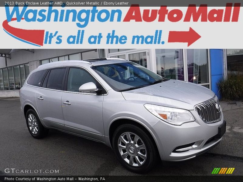 Quicksilver Metallic / Ebony Leather 2013 Buick Enclave Leather AWD