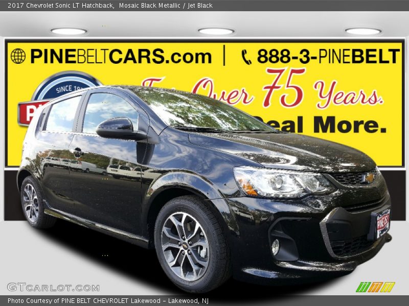 Mosaic Black Metallic / Jet Black 2017 Chevrolet Sonic LT Hatchback