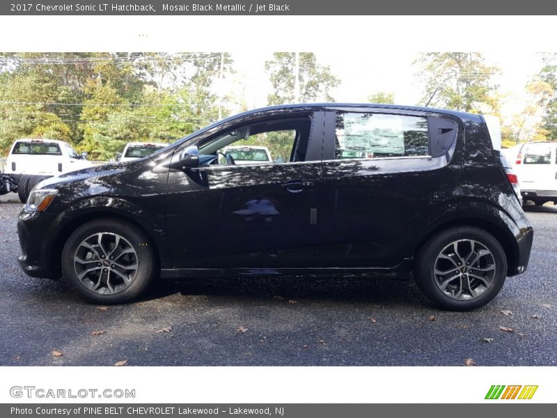 Mosaic Black Metallic / Jet Black 2017 Chevrolet Sonic LT Hatchback