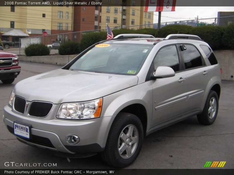 Liquid Silver Metallic / Ebony 2008 Pontiac Torrent AWD