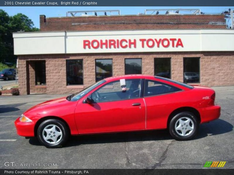 Bright Red / Graphite 2001 Chevrolet Cavalier Coupe