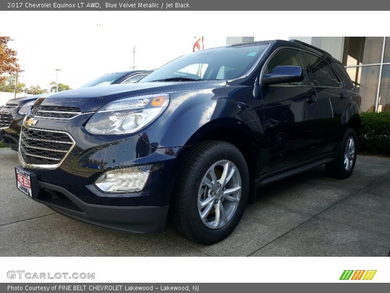 Blue Velvet Metallic / Jet Black 2017 Chevrolet Equinox LT AWD