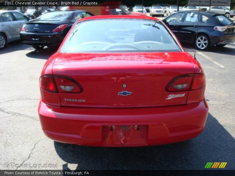 Bright Red / Graphite 2001 Chevrolet Cavalier Coupe