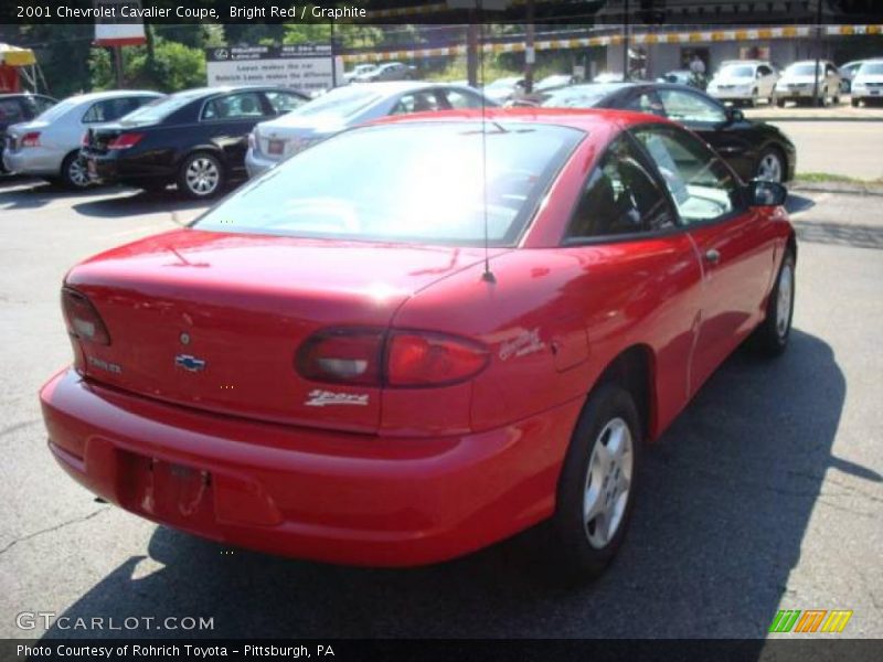 Bright Red / Graphite 2001 Chevrolet Cavalier Coupe