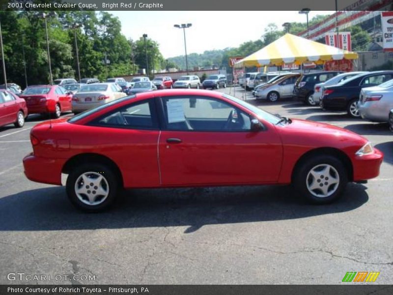 Bright Red / Graphite 2001 Chevrolet Cavalier Coupe