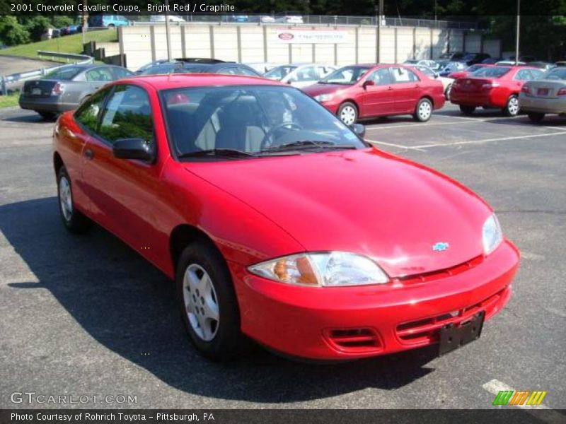 Bright Red / Graphite 2001 Chevrolet Cavalier Coupe