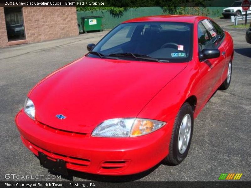 Bright Red / Graphite 2001 Chevrolet Cavalier Coupe