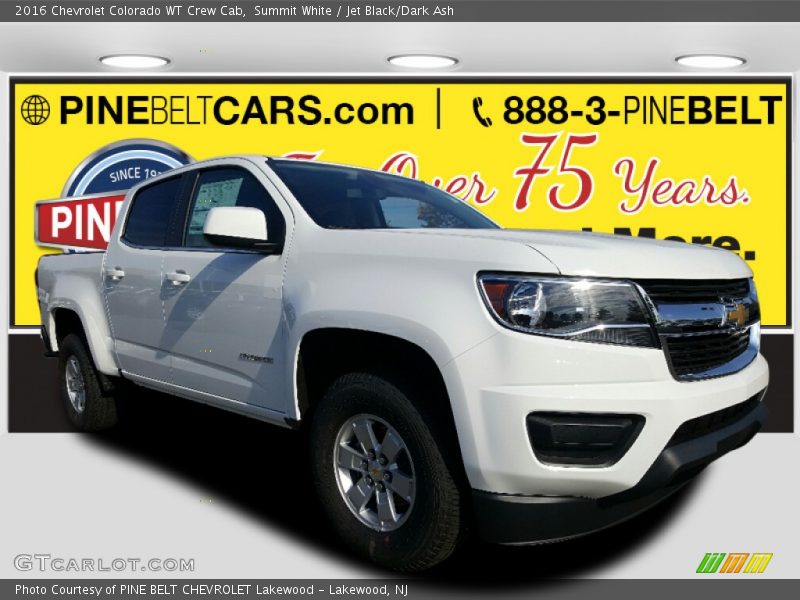 Summit White / Jet Black/Dark Ash 2016 Chevrolet Colorado WT Crew Cab