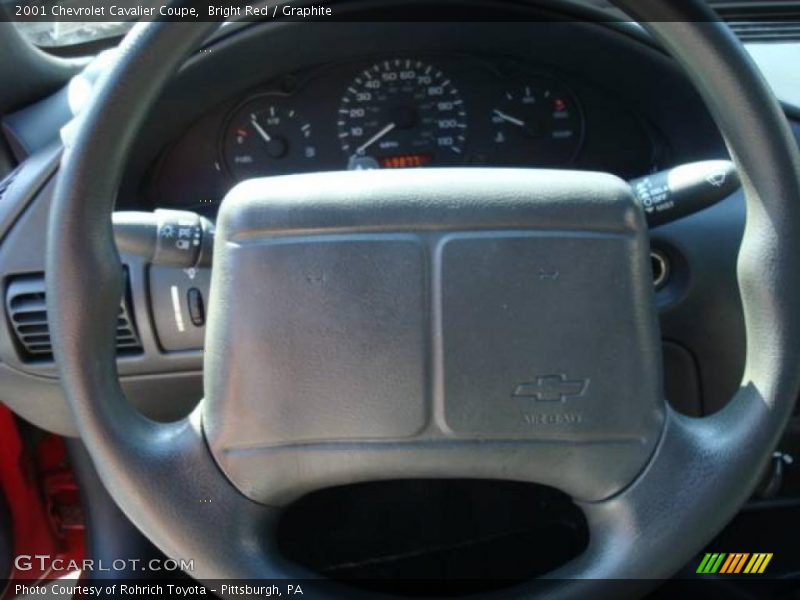 Bright Red / Graphite 2001 Chevrolet Cavalier Coupe
