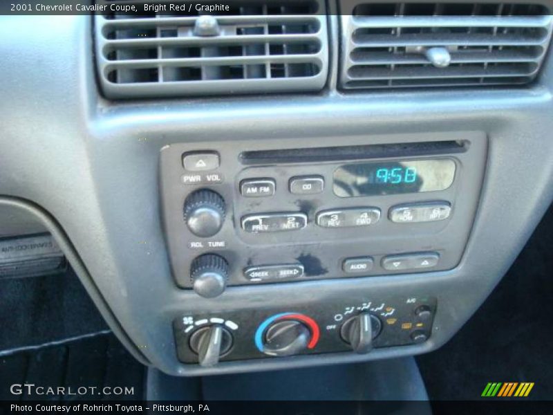 Bright Red / Graphite 2001 Chevrolet Cavalier Coupe