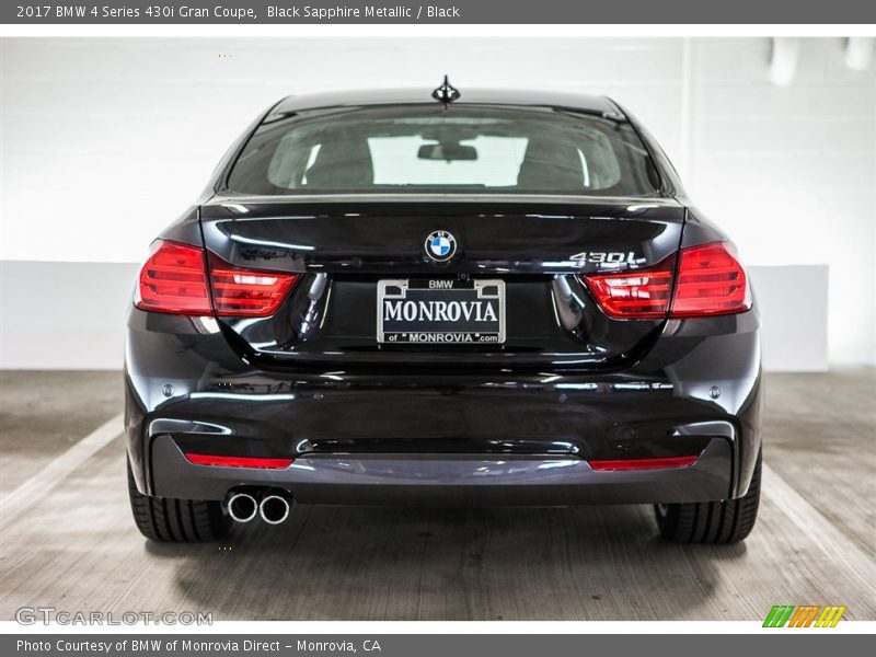 Black Sapphire Metallic / Black 2017 BMW 4 Series 430i Gran Coupe