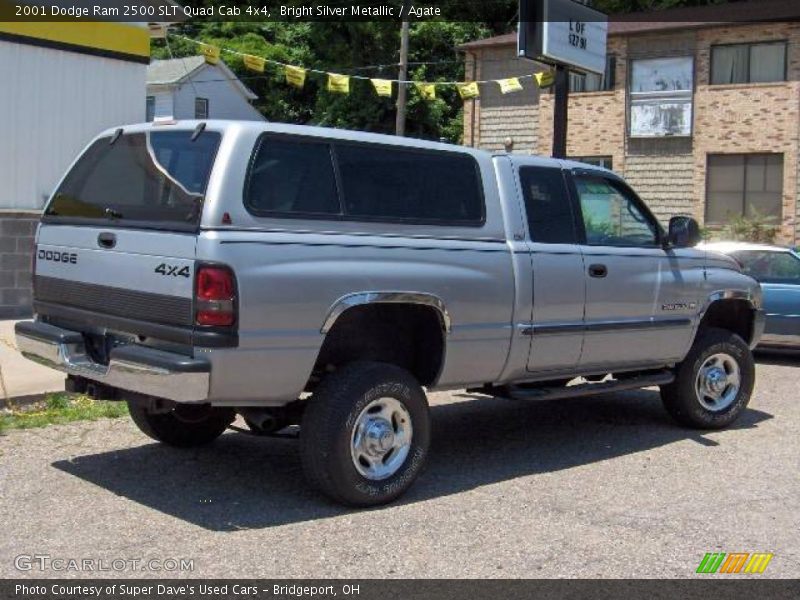 Bright Silver Metallic / Agate 2001 Dodge Ram 2500 SLT Quad Cab 4x4