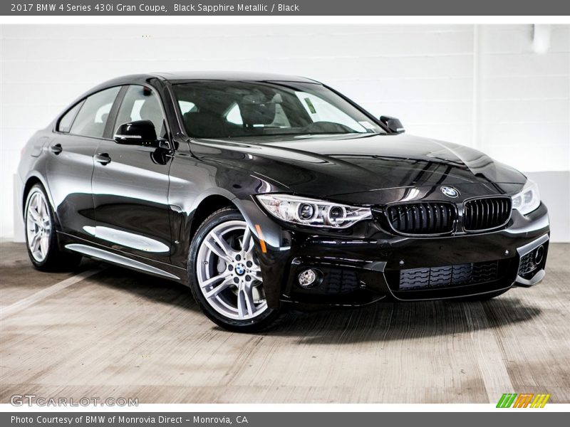 Black Sapphire Metallic / Black 2017 BMW 4 Series 430i Gran Coupe