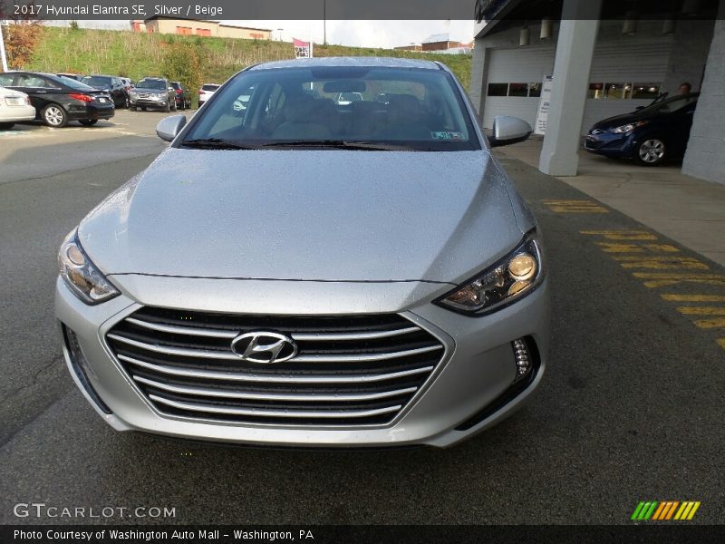 Silver / Beige 2017 Hyundai Elantra SE