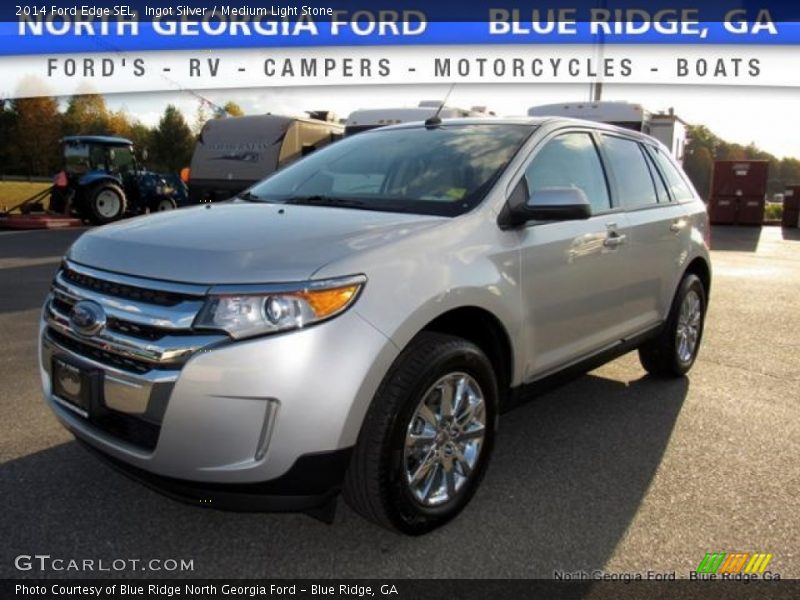 Ingot Silver / Medium Light Stone 2014 Ford Edge SEL