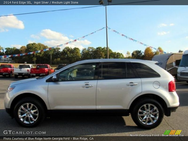 Ingot Silver / Medium Light Stone 2014 Ford Edge SEL
