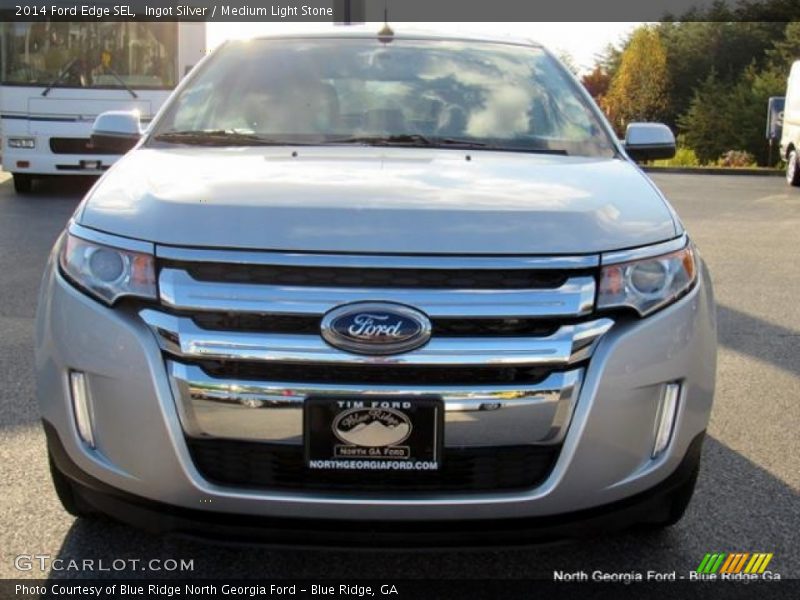 Ingot Silver / Medium Light Stone 2014 Ford Edge SEL