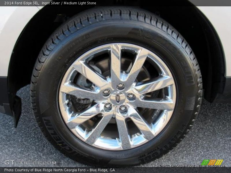 Ingot Silver / Medium Light Stone 2014 Ford Edge SEL