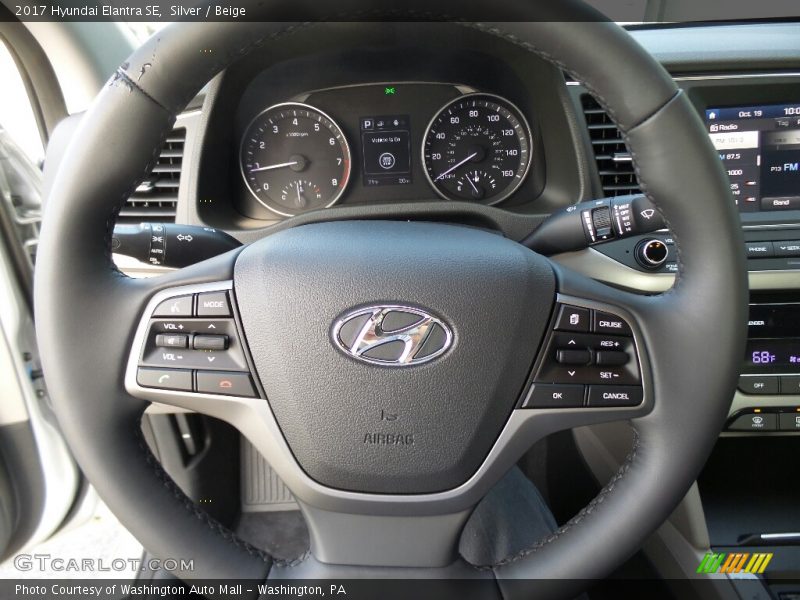 Silver / Beige 2017 Hyundai Elantra SE