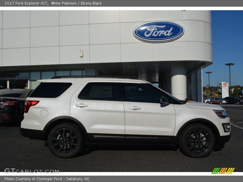 White Platinum / Ebony Black 2017 Ford Explorer XLT
