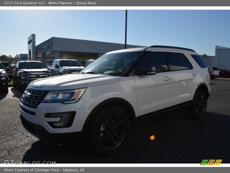 White Platinum / Ebony Black 2017 Ford Explorer XLT